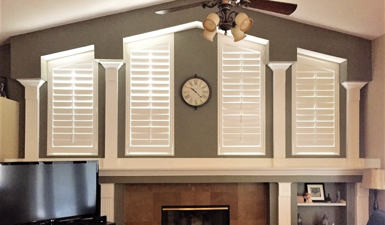 Polywood Shutters in Family Room in Minneapolis